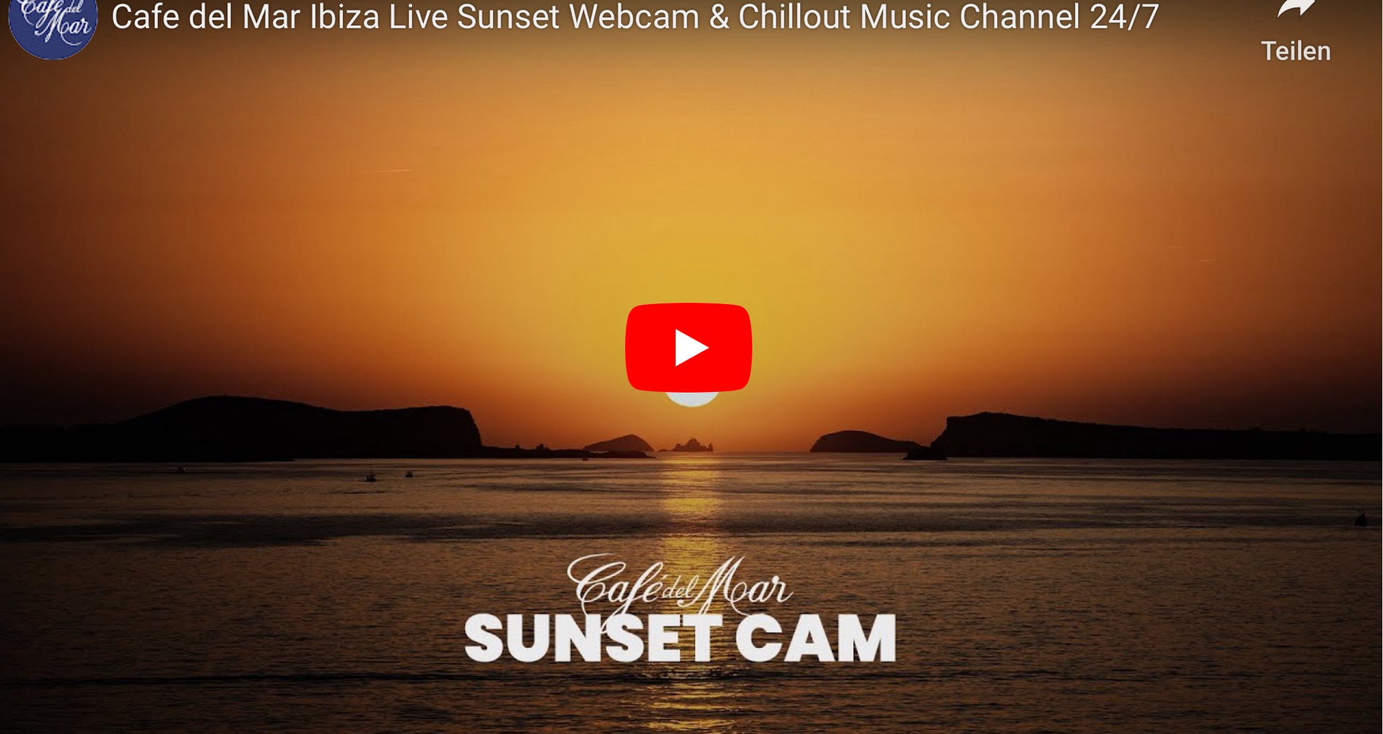 Cafe del Mar Ibiza Live Sunset Webcam
